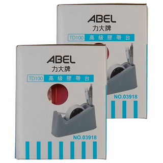 ABEL 力大牌 膠帶台 TD100, 紅色, 2個