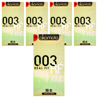 okamoto 岡本 003 REAL FIT 貼身極薄保險套 口徑52mm, 10入, 5盒