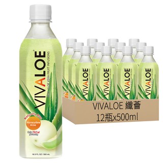 VIVALOE 纖薈 哈密瓜蘆薈風味飲 寶特瓶, 500ml, 12瓶