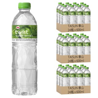 TAISUN 泰山 twist water 環保包裝水 600ml, 72瓶