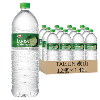 TAISUN 泰山 twist water 環保包裝水, 1.46L, 12瓶