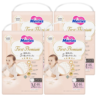 Merries 妙而舒 台灣公司貨 頂柔舒護 妙兒褲 6~11kg, M, 184片