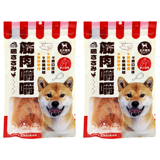 筋肉嚼嚼 雞腿肉片，全犬種適用，適口性佳，安心保證, 2包, 90g