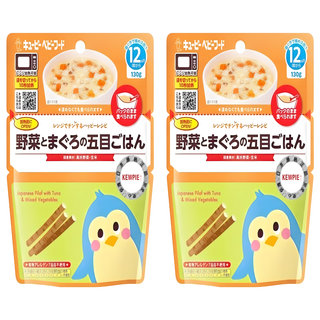 kewpie 寶寶副食品 12個月 野菜炊飯 130g*2包 日本進口, 鮪魚什錦