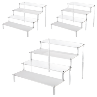 壓克力展示架 30cm 4層, 透明色, 3個