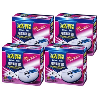 滅飛 紙片型電蚊器 每片約可使用8小時, 2.475g, 4盒