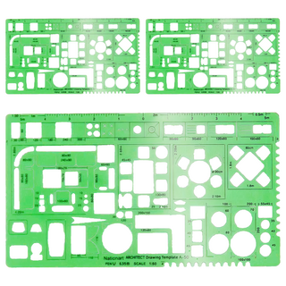 Nationart A50 傢俱板 1:50, 綠色, 3個