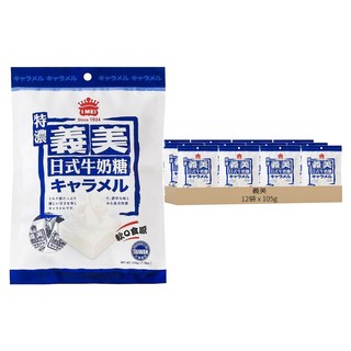 義美 日式牛奶糖 特濃, 105g, 12袋