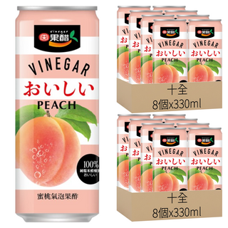 十全 蜜桃氣泡果酢 330ml, 16個