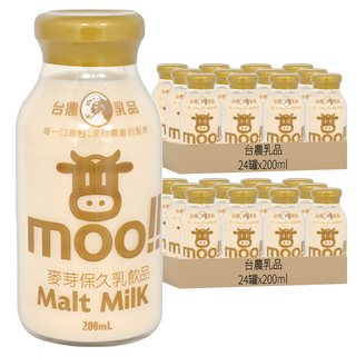 台農乳品 麥芽保久乳 200ml, 48罐