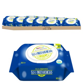 Tamsaa 濕式衛生紙 觸感舒適棉柔 保濕精華 滋潤肌膚 溫和清潔 不刺激肌膚 居家外出皆適用, 1包, 10包