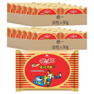 統一 統一麵 蔥燒牛肉風味 90g, 60包