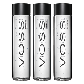VOSS 芙絲 挪威氣泡礦泉水 香檳級綿密氣泡 玻璃瓶裝, 375ml, 3瓶