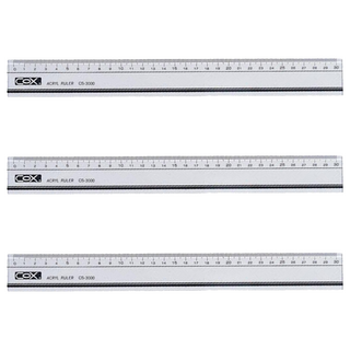 CoX 三燕興業 透明壓克力直尺, 透明色, 3個