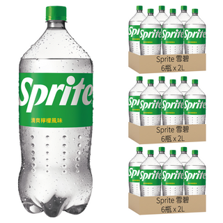 Sprite 雪碧 清爽檸檬風味, 2L, 18瓶