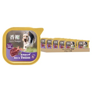 Les Champs 香榭 狗餐盒 100g 香烤鹿肉 狗濕糧 全犬糧 天然無添加, 10個