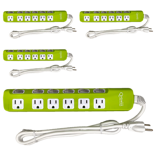 Tyson 太順電業 QPOWER 太超值 7切6座3P延長線 TS-376A, 1.2m, 萊姆, 4條