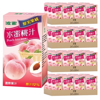 波蜜 水蜜桃汁, 300ml, 96入
