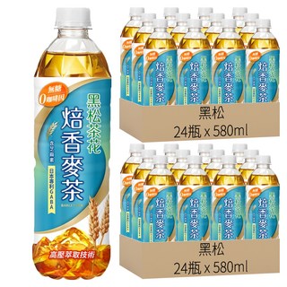 黑松茶花 焙香麥茶 580ml*48瓶 (無糖、無咖啡因、含GABA)
