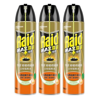 Raid 雷達 快速蟑螂螞蟻藥 柑橘精油, 500ml, 3瓶