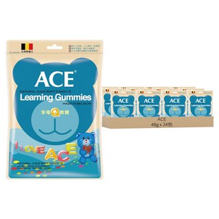 ACE 字母Q軟糖 48g 24包 - Q彈造型 天然果汁製成 無人工色素