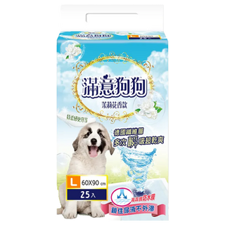 Mores 摩爾思 滿意狗狗寵物尿墊 茉莉花香, L(60 x 90cm), 25片, 1包