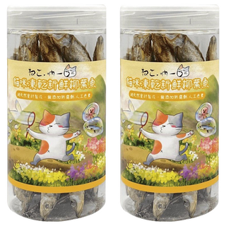 Neko 吶一口 貓咪凍乾 新鮮柳葉魚 無防腐劑 無人工色素 無調味料添加 -40℃冷凍乾燥技術, 60g, 2罐