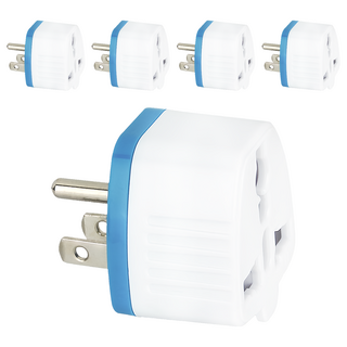 Dr.AV 聖岡科技 3P台灣專用萬國轉插頭 UTA-85 台灣製造 安全認證, 白色, 5個