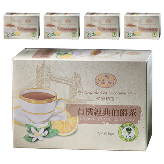 Magnet 曼寧 有機經典伯爵紅茶 20包/盒, 2g, 5盒