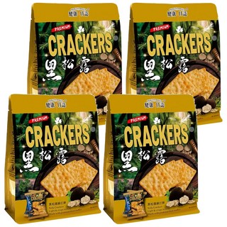 HEALTH DAILY 健康日誌 黑松露蘇打餅, 超酥脆餅體 獨立包裝, 192g, 4袋