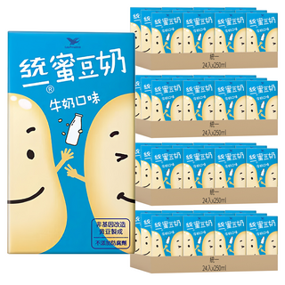 統一 蜜豆奶 牛奶口味, 250ml, 96入