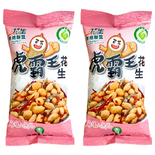 虎尾鎮農會 虎霸王花生 麻辣小魚乾, 2包, 70g