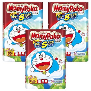 MamyPoko 滿意寶寶 日本境內版 哆啦A夢輕巧褲/尿布 4~9kg, S, 168片