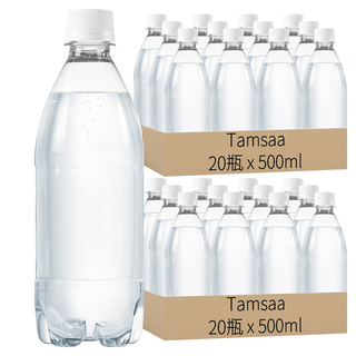 Tamsaa 無標籤氣泡水 原味 500ml, 40瓶