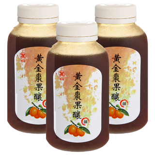 美雅宜蘭餅 黃金棗果釀 (鹹), 嚴選黃金棗三個小時熬煮, 冷熱皆可沖泡, 果肉看得見, 入菜超實用, 500g, 3瓶