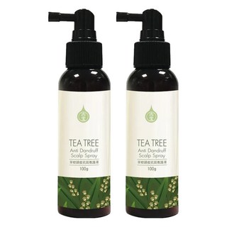 SOAPBERRY 古寶無患子 茶樹頭皮抗屑養護液, 不悶熱配方 蓬鬆清爽, 含Climbazole成分, 薄荷葉溫和涼感, 茶樹精華控油, 100g, 2瓶