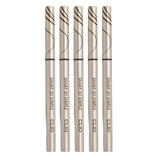 CLIO 珂莉奧 超流線防水抗暈眼線膠筆 0.14g, 005 ASH BROWN, 5支
