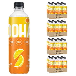 OOHA 氣泡飲 檸檬蜂蜜口味, 500ml, 96瓶