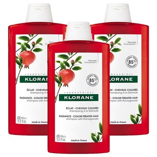KLORANE 蔻蘿蘭 護色亮澤洗髮精 紅石榴萃取 秀髮柔順 滋養並護色長達8週, 400ml, 3件