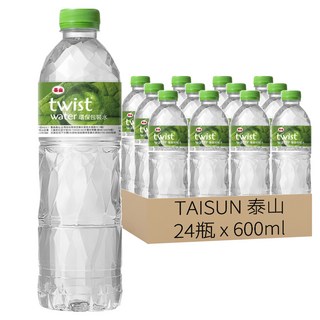 TAISUN 泰山 twist water 環保包裝水, 600ml, 24瓶