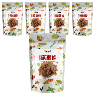 元氣家 高纖黑胡椒蒟蒻條，Q彈有嚼勁，富含膳食纖維，無膽固醇, 200g, 5包