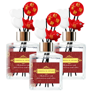 QiMart 迎春納福 香氛珪藻擴香瓶, 黑莓魅惑, 200ml, 3件