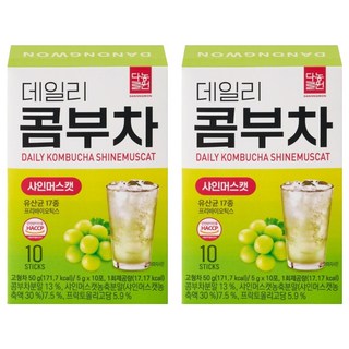 Danongwon 乳酸菌康普茶 麝香葡萄, 2盒, 10包, 5g