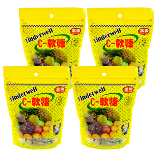 Hwei Yow 惠幼 QQ C 軟糖 水果風味, 120g, 4包