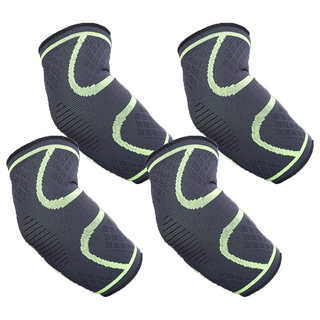 AOLIKES 彈力護肘 運動防護 4個, M, 灰色