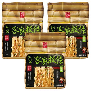 阿舍食堂 客家粄條 勁寬板條口感 原味 蛋奶素, 475g, 3袋