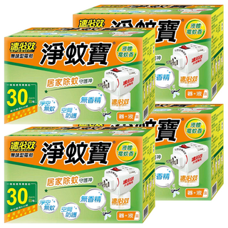 速必效 無味型電熱淨蚊寶, 4組, 156g