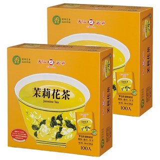 天仁茗茶 茉莉花茶 防潮 保持新鮮 香氣怡人 隨時享用, 2g, 100包, 2盒