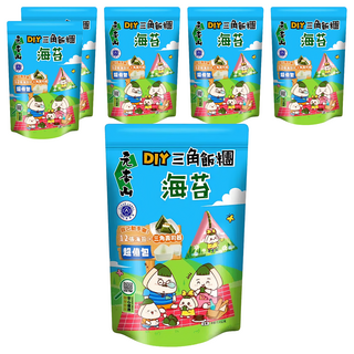 元本山 DIY三角飯糰海苔, 12張海苔+三角壽司器, 15.6g, 6包