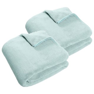 Mini Studio 超細纖維浴巾, 綠色, 2條